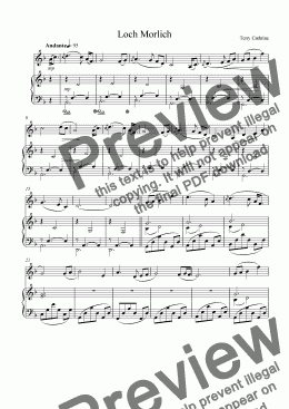 page one of Loch Morlich for Violin and Piano from Cairngorm Impressions