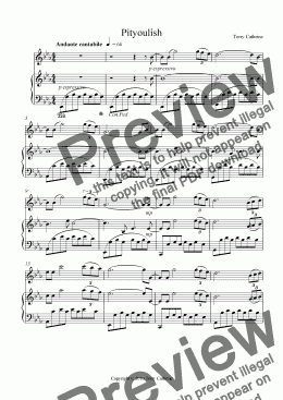 page one of Pityoulish for Violin and Piano from Cairngorm Impressions