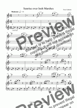 page one of Sunrise Over Insh Marshes for Violin and Piano from Cairngorm Impressions