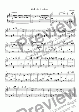 page one of Waltz in A minor