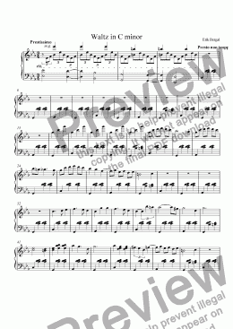 page one of Waltz in C minor, "Clown's Waltz"