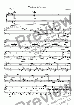 page one of Waltz in C# minor, "Azrael’s Waltz"