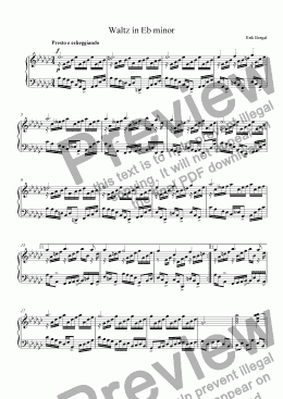 page one of Waltz in Eb minor