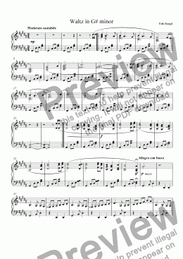 page one of Waltz in G# minor