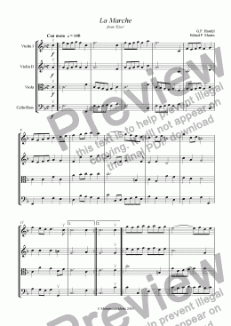 page one of La Marche from ’Ezio’ - String Orchestra / Quartet