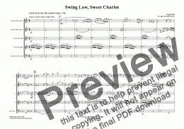page one of Swing Low, Sweet Chariot for Recorder Consort