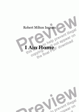 page one of I Am Home