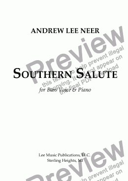 page one of Southern Salute