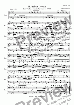 page one of Balkan Groove