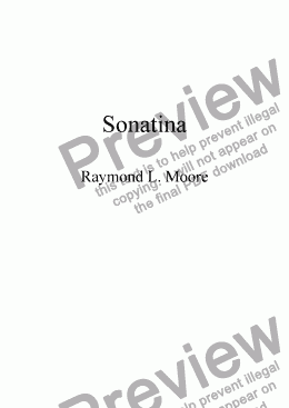page one of Sonatatina 1st Movement Sonatina (classical)