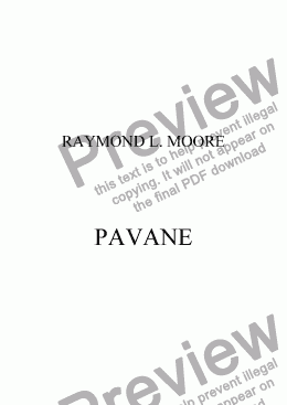 page one of  Pavane from the Danse Suite(Pop)