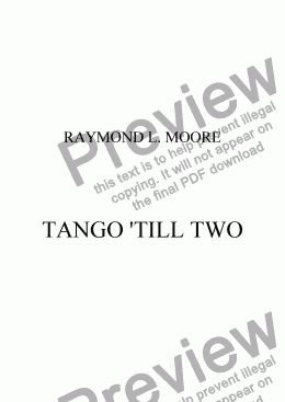 page one of  Tango till Two from the Danse Suite (Pop)