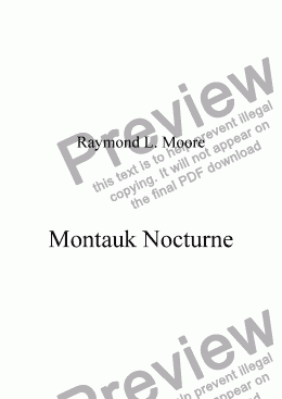 page one of  Montauk Nocturne from Scenes of NY (Pop)