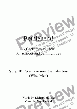 page one of Bethlehem! - 10 - We have seen the baby boy