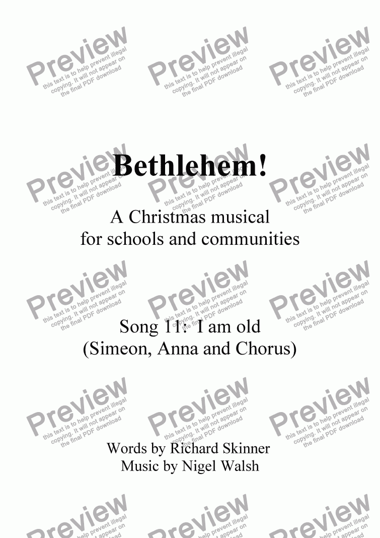 page one of Bethlehem! - 11 - I am old