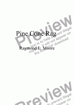 page one of Pine Cone Rag from Dasne Suite & 3rd Mov\\\'t of Sonatatina