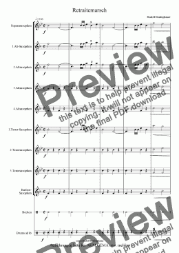 page one of Retraite Marsch Saxophonorchester
