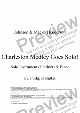 page one of Charleston Medley Goes Solo!