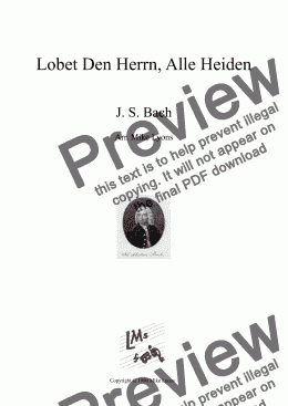 page one of Brass Quintet - Lobet Den Herr'n Alle Heiden BWV 230