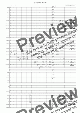 page one of Symphony No 60 1st movt