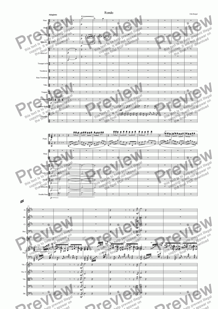 page one of Piano Concerto No. 1, III.Rondo