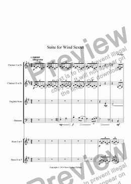 page one of Suite for Wind Sextet