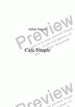 page one of Cafe Simple