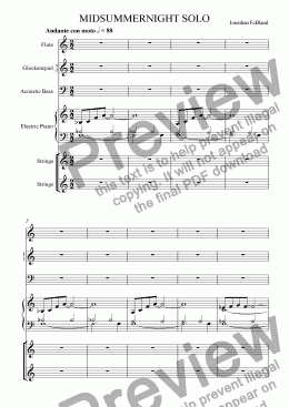 page one of Midsummernight Solo (ens.)