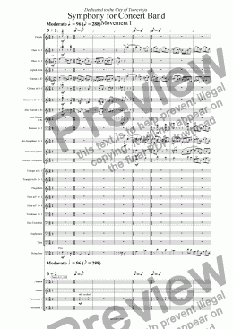 page one of SYMPHONY FOR CONCERT BAND