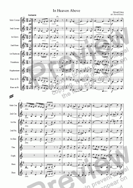 page one of In Heaven Above [Grieg]