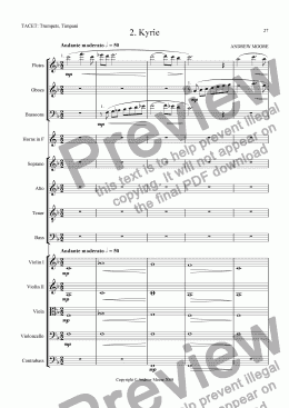page one of Requiem,  2. Kyrie