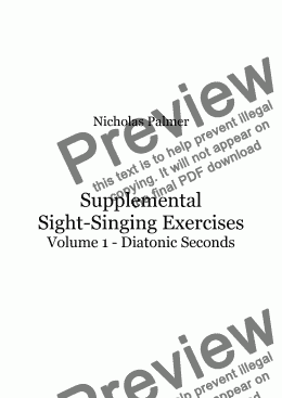 page one of Sight-singing Exercises - Vol. 1 SA