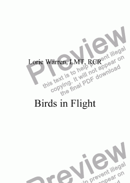 page one of Birds in Flight (for woodwinds)