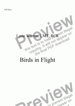 page one of Birds in Flight