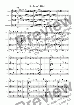 page one of Symphony No. 3 in E flat major - 4. Finale: Allegro molto