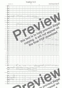 page one of Symphony No 61 1st  movt
