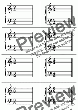 page one of Flash Cards: Time Signatures