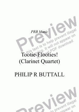 page one of Tootie-Flooties! (Clarinet Quartet)