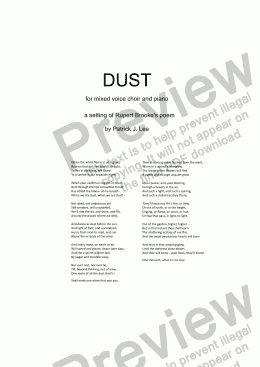 page one of Dust (for SSAATTBB choir and piano)