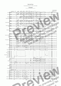 page one of Heavenly Peace Transcendental Symphony Part  I. 'Metaphor'