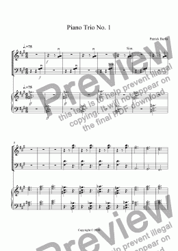 page one of Piano Trio No.1