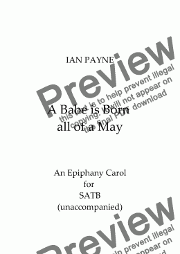 page one of A Babe is Born all of a May