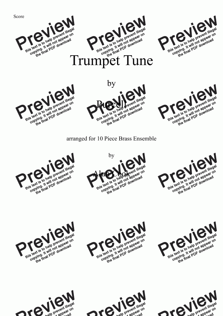 page one of Trumpet Tune (10 Piece Brass Ensemble)