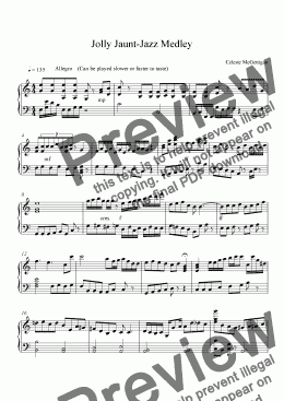page one of Jolly Jaunt Jazz Medley