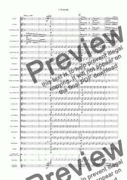 page one of Comedy from "Film Music Suite" (Wind Band Version)