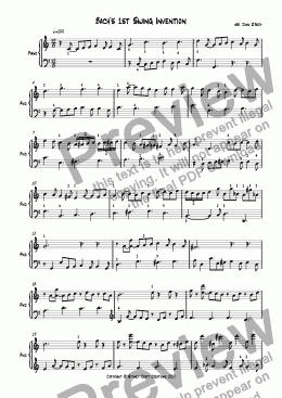 page one of Bach Swing Invention 1