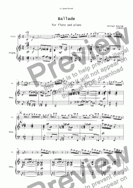 page one of Ballade for Flute and Piano