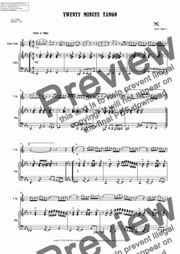 page one of Twenty MInute Tango for Eb Tenor Horn (Alto) & Piano