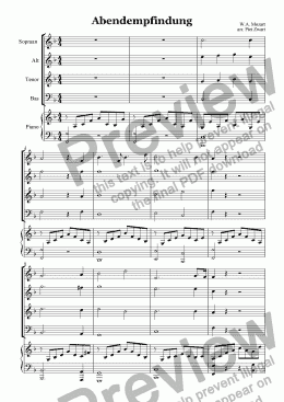 page one of Abendempfindung (Mozart)