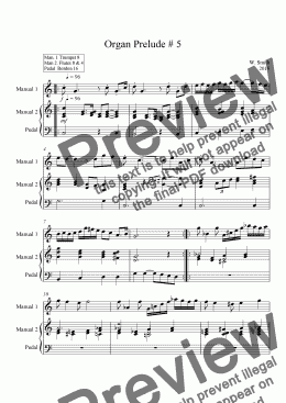 page one of Organ Prelude # 5